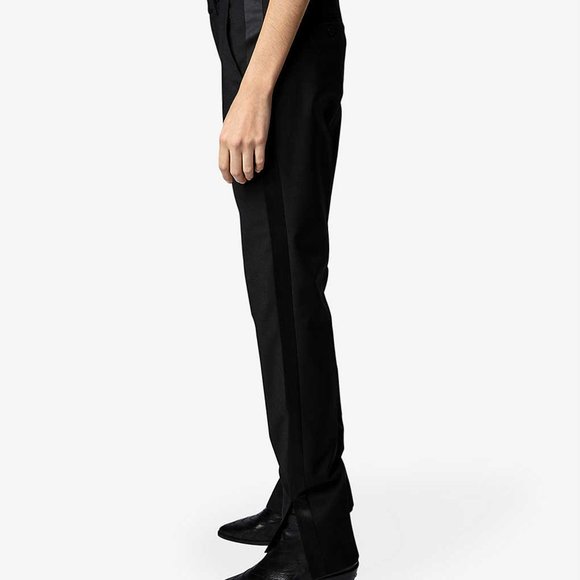 Zadig & Voltaire Prune Split Mid-Rise Woven Pants NEW WITH TAGS - Picture 2 of 10